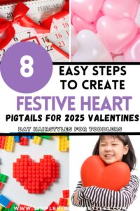 Valentines Hairstyles for Toddlers pigtails heart