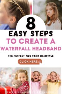 kids twist hairstyle waterfall headband